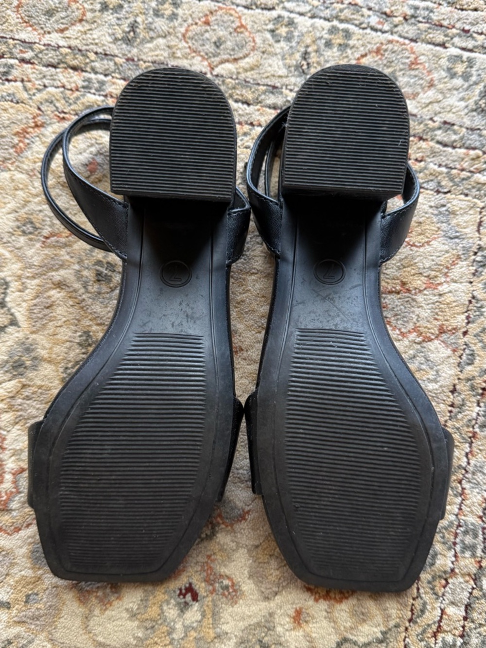 a new day Black Square-Toe Ankle Strap Block Heels - Picture 4 of 7